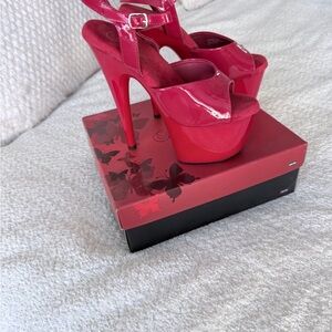 Pleaser Hot Red Platform Heels